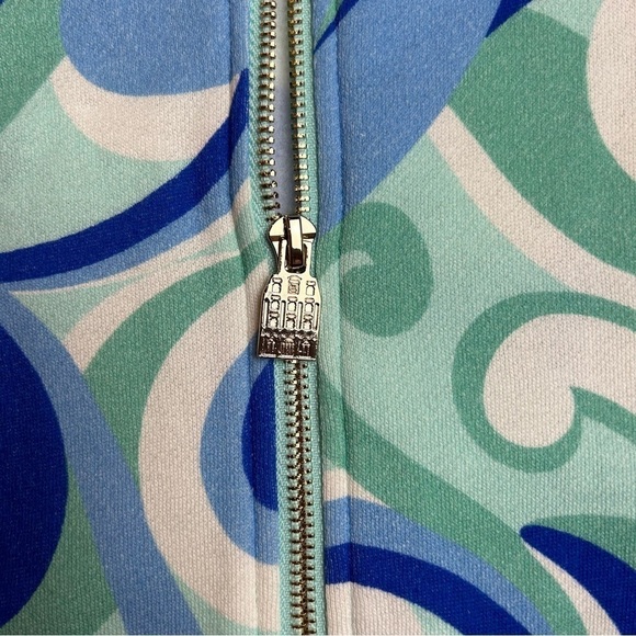 NWT Hill House Allie Zip-Up Ocean Kaleidoscope Fleece Jacket, size XS - Picture 9 of 12